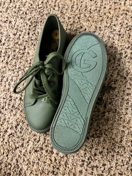 Gucci Shoes - Green Lace-Up Women's Sneakers - Gucci Logo